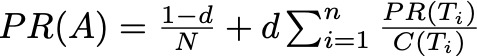 PageRank formula - Image by Author