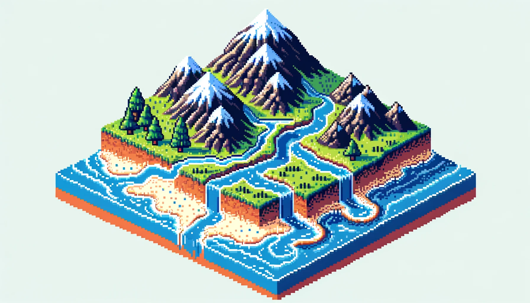 Imagine derivatives as streams of water in a landscape. Image created by the author using ChatGPT.