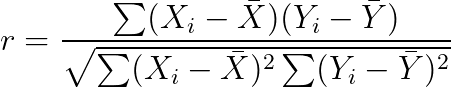 Pearson coefficient formula